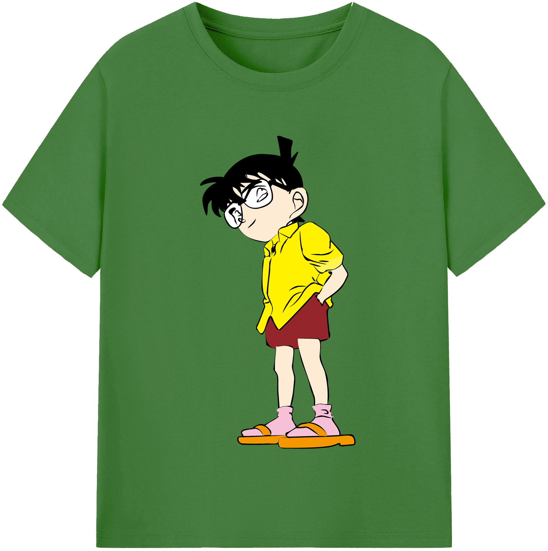 （画像用） 名探偵コナン 江戸川 コナン Detective Conan Conan Edogawa レディースカジュアルプリントTシャツ（綿100％）